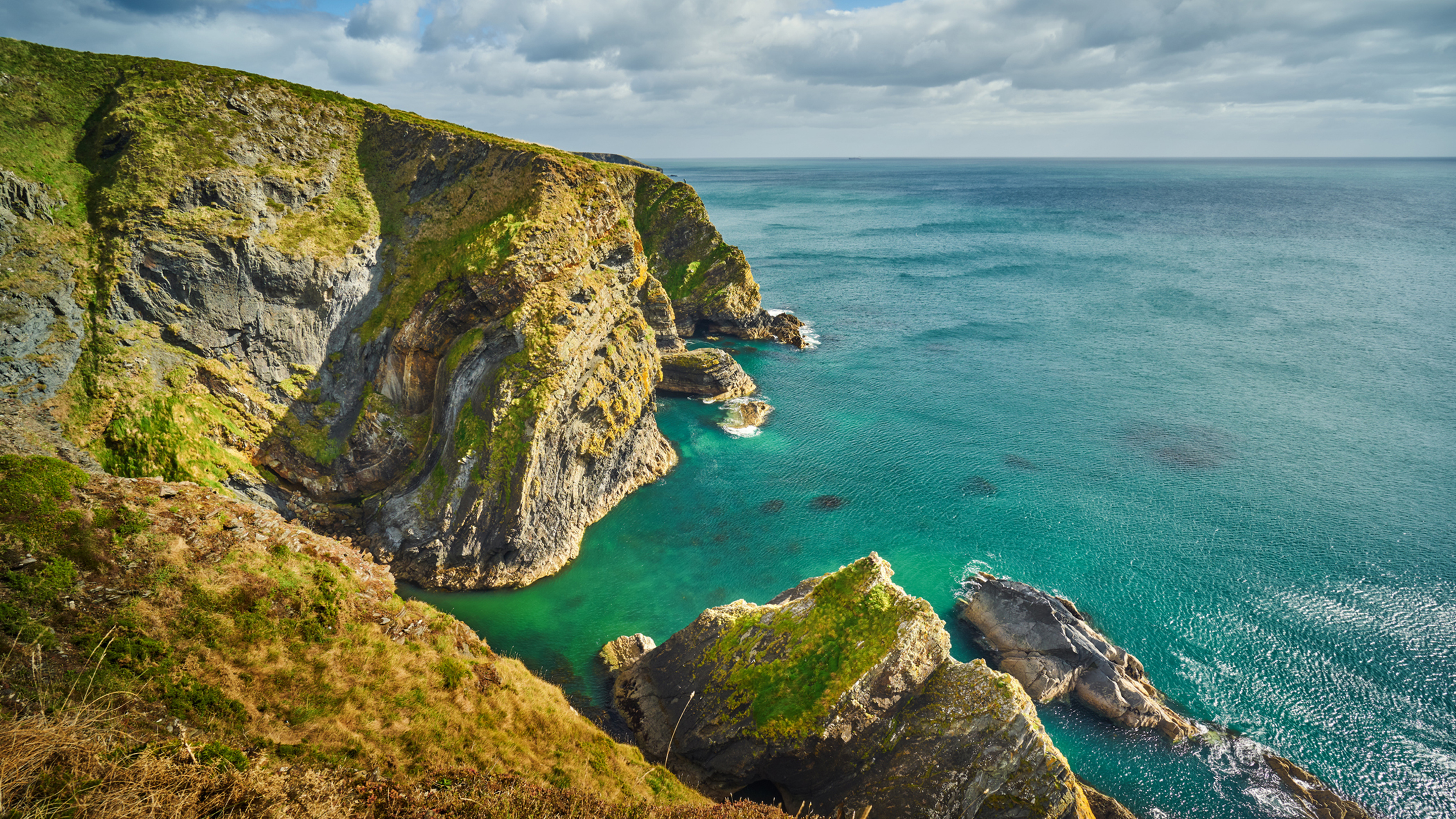 Naturskjønt kystlandskap i Cork i Irland.