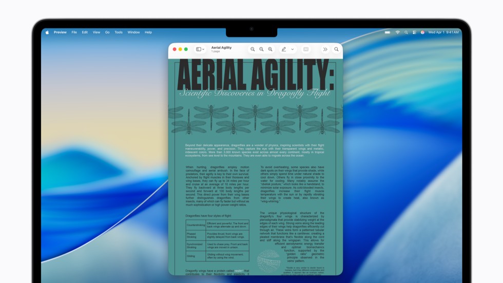 Uma tela de Mac exibindo um documento de origem com layout complexo e texto pequeno.