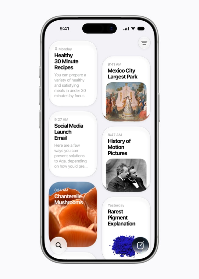 O histórico de conversas de uma pessoa é exibido no novo app Siri dedicado no iPhone 17 Pro.