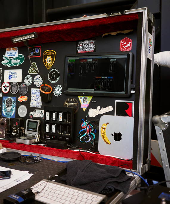 Un Mac mini en coulisses au Shoreline Amphitheatre. 