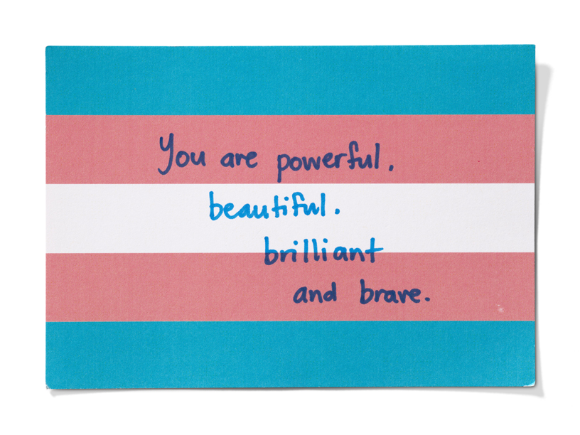 Une lettre manuscrite d’un bénévole de Point of Pride. 