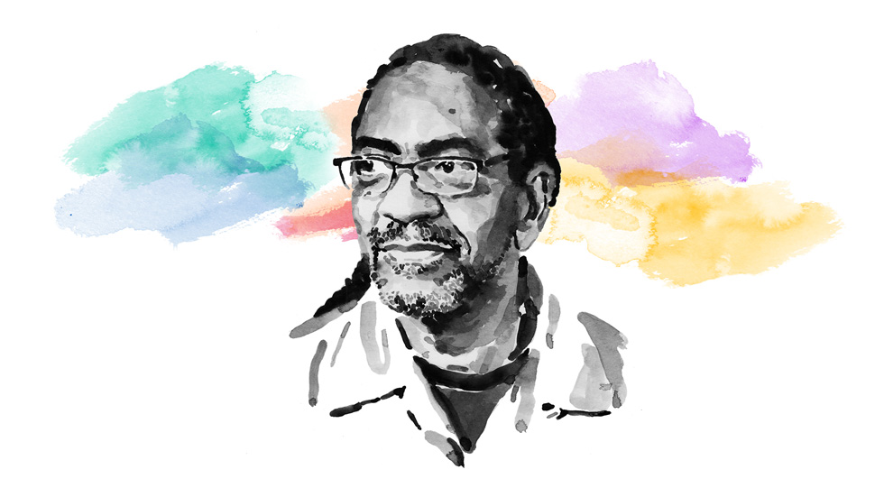Portrait à l’aquarelle de Carl Owens.