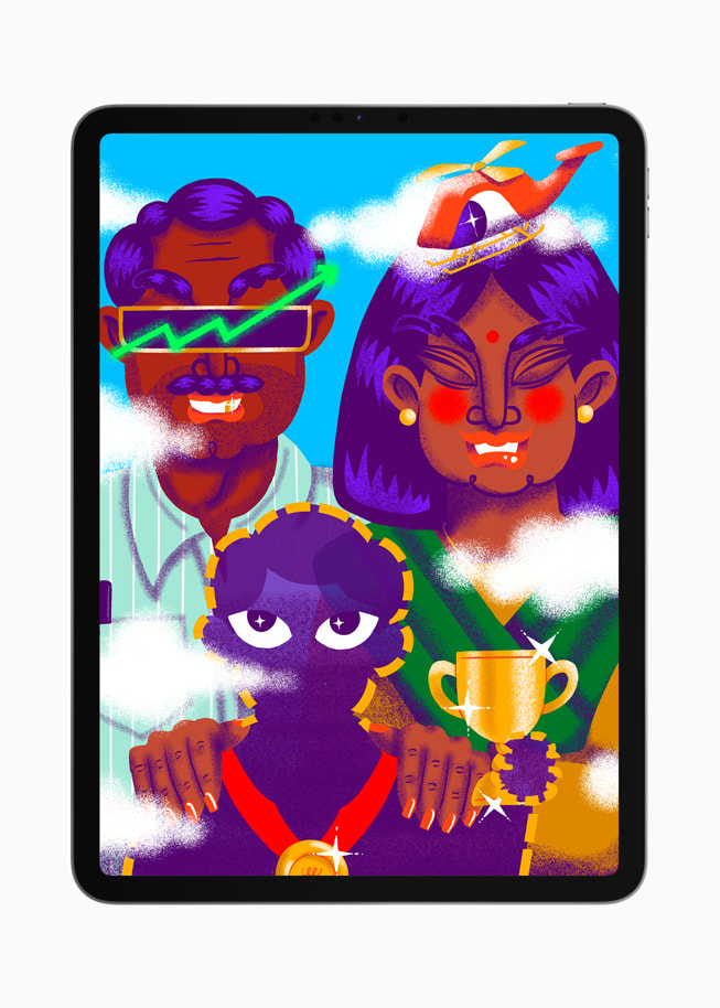 L’illustration « Ascension » affichée sur iPad Pro.