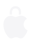 Lukukujuline Apple'i logo, mille lukumehhanism lukustatakse, et rõhutada andmete privaatsust