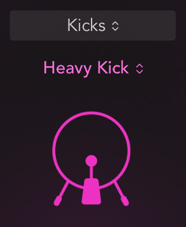 ตัวอย่างตัวควบคุมการปรับแต่งเสียงกลองแบบ Heavy Kick