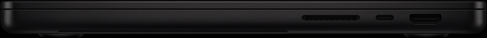 Lateral derecho: ranura para tarjetas SDXC, un puerto Thunderbolt y HDMI